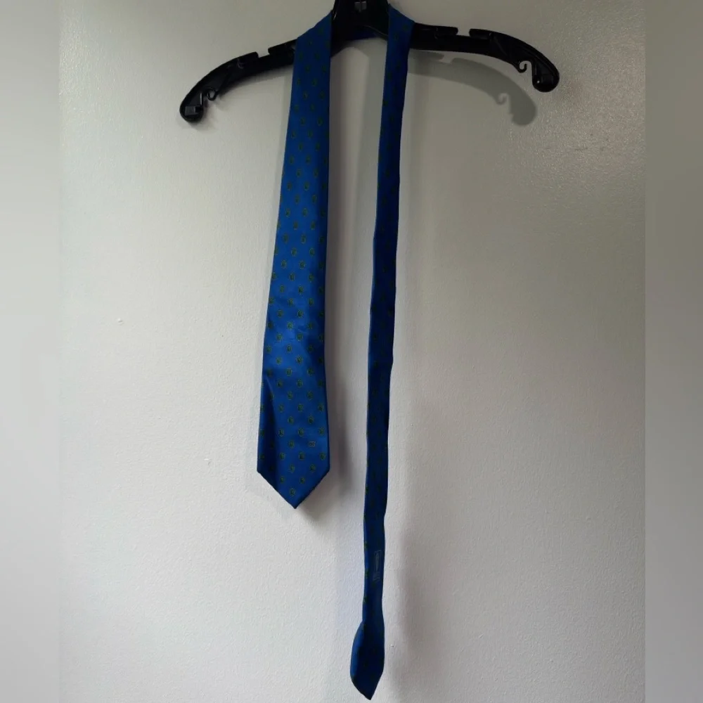 Gucci Necktie Tie 100% Silk Blue and Green Patterned Men’s